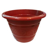 BABA No.3468B Brown Plastic Pot (21cmØ x 14cmH)