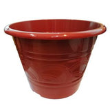 BABA No.3470A Brown Plastic Pot (28cmØ x 20cmH)