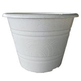 BABA No.3470A White Marble Plastic Pot (28cmØ x 20cmH)