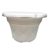 BABA SC-220 White Plastic Pot (21.5cmØ x 13.5cmH)