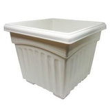 BABA SQ-150 White Plastic Pot (15cmL x 15cmW x 12.8cmH)