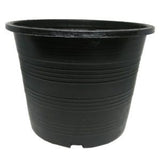 Black Plastic Pot with Hole (8″) - Obbo.SG