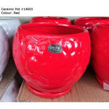 Ceramic Pot 14005 Red (13cm¯ x 14cmH)