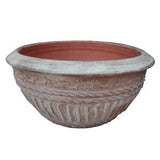 EP13 Carved Low Pot (C) 40cmØ x 20cmH