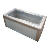 FG003 White Fiberglass Planter Pot (1mL x 30cmW x 30cmH)