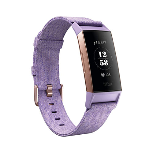 Fitbit Charge 3 SE Fitness Activity Tracker, Lavender Woven - Obbo.SG