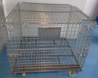 FOLDABLE WIRE MESH CAGE WITH TOP COVER & WHEELS - Obbo.SG