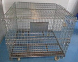 FOLDABLE WIRE MESH CAGE WITH TOP COVER & WHEELS