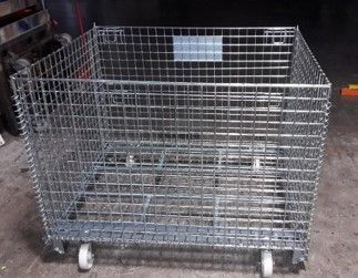 FOLDABLE WIRE MESH CAGE WITH WHEELS - Obbo.SG