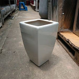 Ceramic Pot HX193 White (M) 30cmL x 30cmW x 43cmH - Obbo.SG