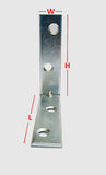 10 Pcs Galanvised Steel L-Shaped Bracket Corner Angle Support Joint 25mm/30mm/40mm/50mm - Obbo.SG