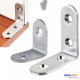 2 pcs - Stainless Steel L Bracket Corner Angle Support Joint 50 X 50mm - Obbo.SG