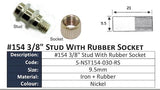 Shelving Stud Steel W/ Rubber Ring 3/8 (Pkt-10)