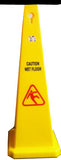 Kleanway 4-Facet "Caution Wet Floor" Safety Cone - Obbo.SG