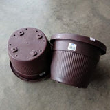 No.602 Round Plastic Pot (Brown) (27cm¯ x 20cmH)