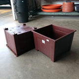No.604 Square Plastic Pot (Brown) (27cmL x 27cmW x 20cmH)