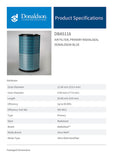 Air Filter, Primary Radialseal Donaldson Blue - P185116 - Obbo.SG