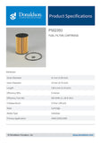 Fuel Filter, Cartridge - P502391 - Obbo.SG