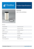 Fuel Filter, Cartridge - P502502 - Obbo.SG