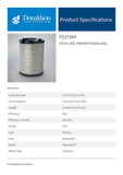 Air Filter, Primary Radialseal - P527484 - Obbo.SG