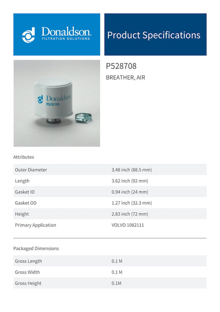 Buy 【Breather, Air - P528708】 from Trusted Distributors & Wholesalers ...