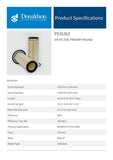 Air Filter, Primary Round - P535362 - Obbo.SG