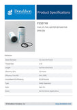 Fuel Filter, Water Separator Spin-on - P550748 - Obbo.SG