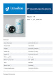 Fuel Filter, Spin-on - P550774 - Obbo.SG