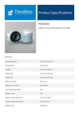 Lube Filter, Spin-on Full Flow - P550939 - Obbo.SG