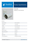 Hydraulic Filter, Spin-on - P551348 - Obbo.SG