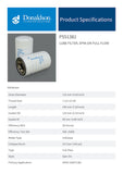 Lube Filter, Spin-on Full Flow - P551381 - Obbo.SG