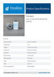 Fuel Filter, Water Separator Spin-on - P551843 - Obbo.SG