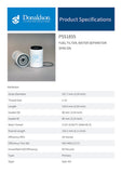 Fuel Filter, Water Separator Spin-on - P551855 - Obbo.SG