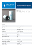 Lube Filter, Spin-on Full Flow - P553771 - Obbo.SG