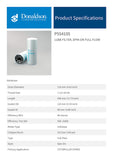Lube Filter, Spin-on Full Flow - P554105 - Obbo.SG