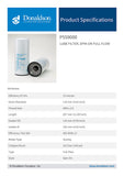 Lube Filter, Spin-on Full Flow - P559000 - Obbo.SG