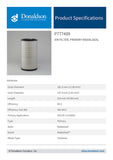 Air Filter, Primary Radialseal - P777409 - Obbo.SG