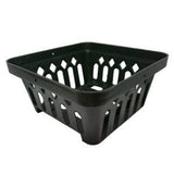 Black Plastic Square Net Pot (6″) - Obbo.SG