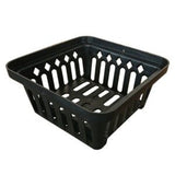 Black Plastic Square Net Pot (8″) - Obbo.SG