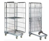 ROLL CONTAINER TROLLEY WITH BASE SHELF & MIDDLE SHELF - Obbo.SG