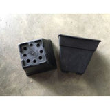 No.S501 Black Plastic Square Pot (7.5cmL x 7.5cmW x 7cmH)