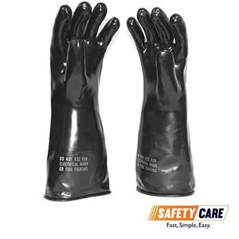 SL 12" Black Rubber Gloves (Dozen Pairs) - Obbo.SG