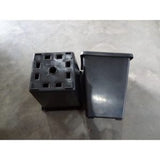 SP-060 Square Black Plastic Pot (17cmL x 21cmH) - Obbo.SG