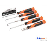 KENDO - 17 Pcs Precision Screwdriver Set With Pick And Hook [20539]