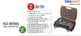 KENDO - 26 Pcs 1/2 Inch Drive Socket And Power Bit Set [90565] - Obbo.SG