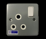 WPSS115BKO - Metal Switch Socket Outlet 15A 1G