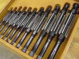 Set, Hand Reamer HSS Adjustable Expanding Without Screw-on Pilot, 15/32'' - 1.1/2'' x 11 pcs model H4 - H14 # 44. TAYLOR & JONES (A013000SET)