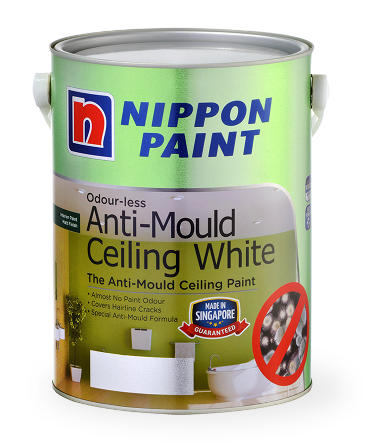 Nippon Paint Odour-less Anti-Mould Ceiling White - Obbo.SG
