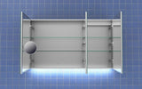 Bathroom Mirror LED Vanity Cabinet - 3 Door SQ - BEATITUDE - Obbo.SG