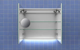 Bathroom Mirror LED Vanity Cabinet - 2 Door SQ - BEATITUDE - Obbo.SG